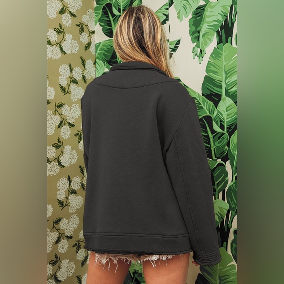 BiBi Single-Breasted Washed Fleece Jacket 10010061513 - Picture 2 of 3